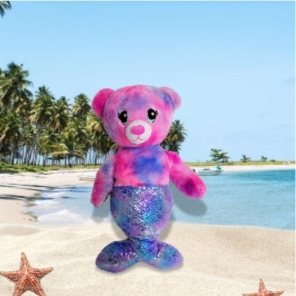 Build a Bear ber maid mermaid plush stuffed animal pink purple 18" *